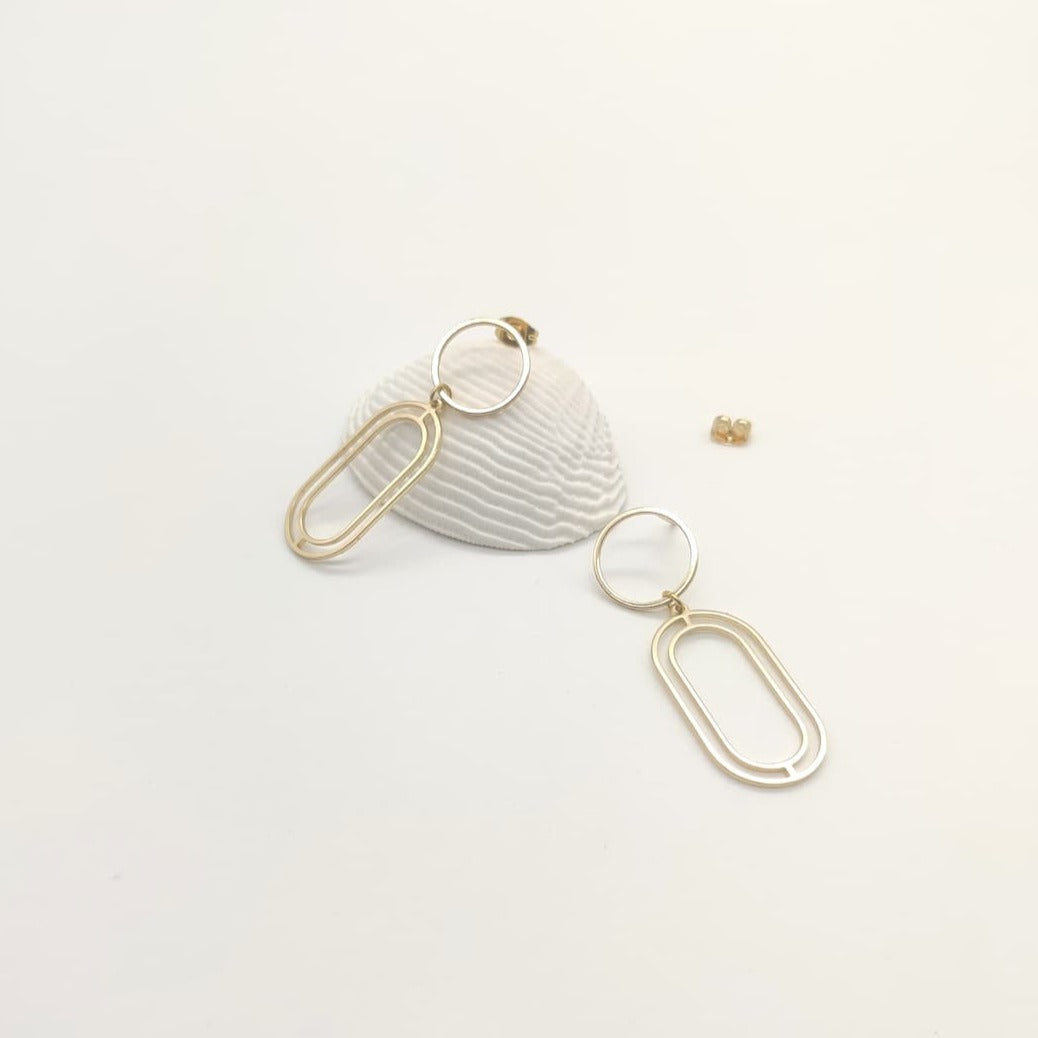 Boucles d'oreilles RUMBA Clou cercle évidé